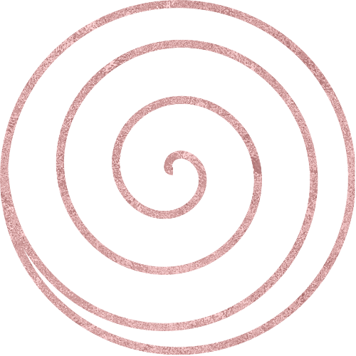 Decoration Spiral in soft-rose-gold Decorative element: a spiral in soft pink metallic colour